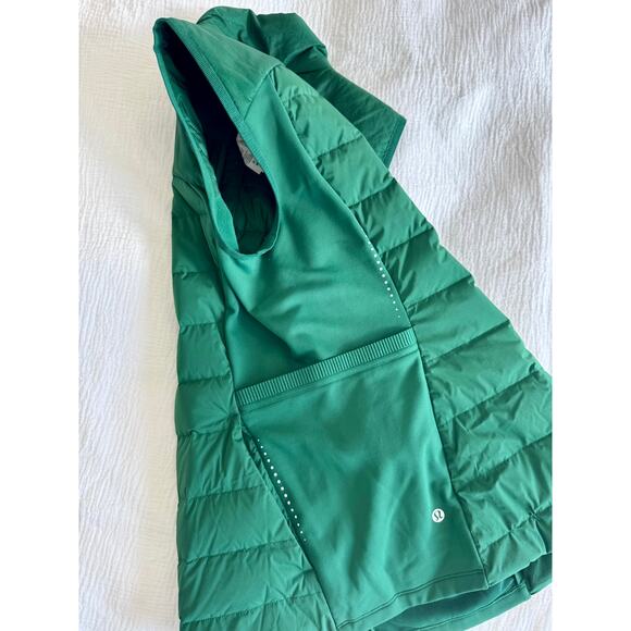 Lululemon Quilted Vest Women’s 8 Green Down For It All Everglade Athleisure - Picture 9 of 16